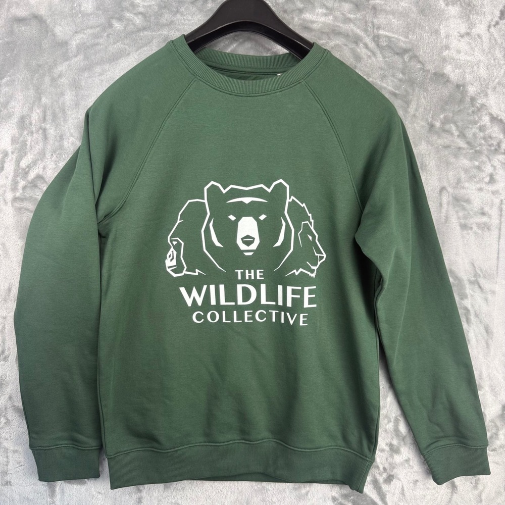 Sol's Space The Wildlife Collective Green Sweatshirt Organic Cotton Blend Medium